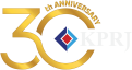 30th anniversary KPRJ logo celebrating three decades of community radio excellence and tradition.